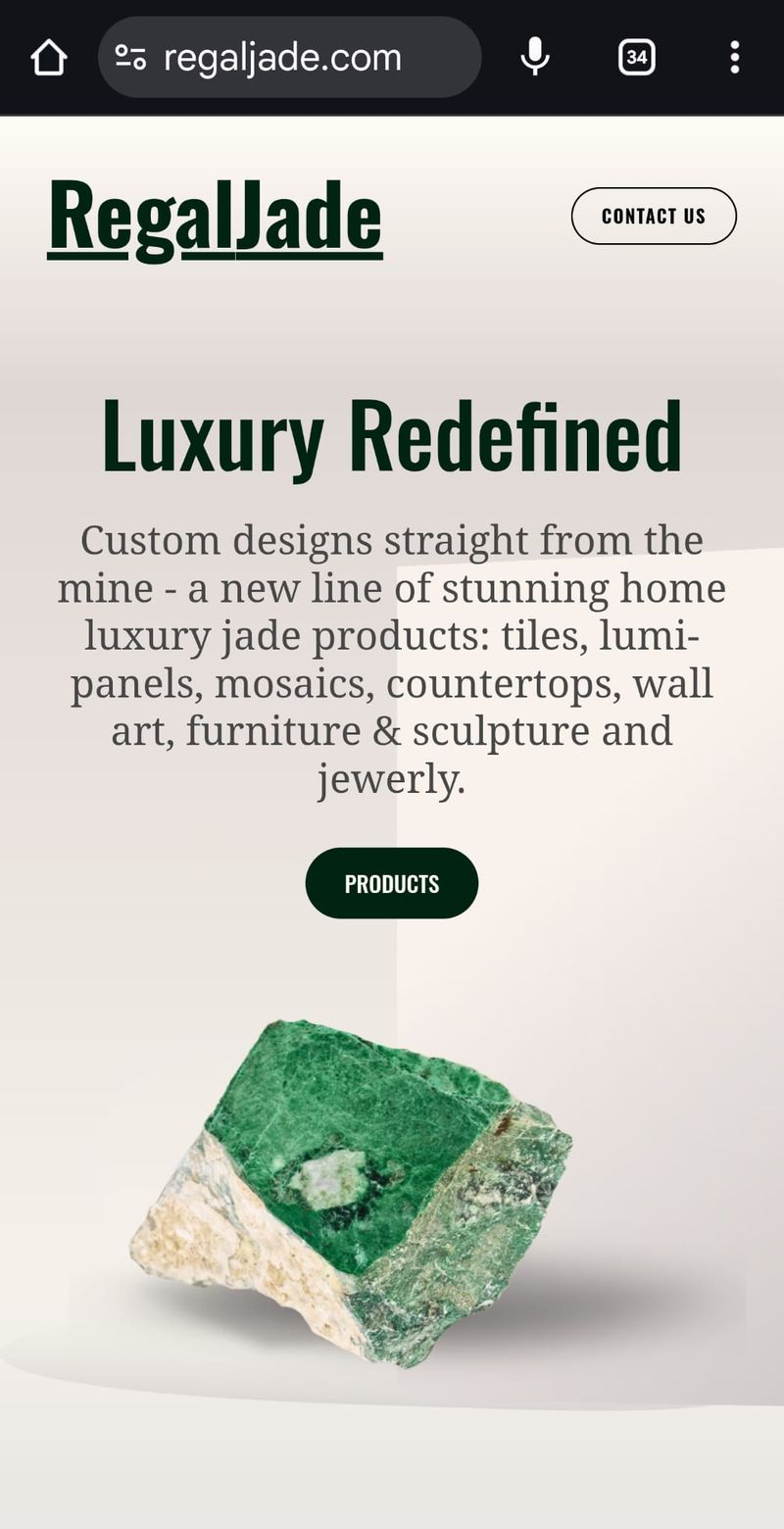 Regal Jade website preview